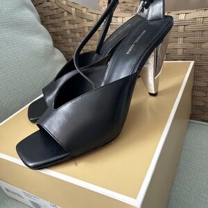 Michael Kors Elegant Black and Silver Heels